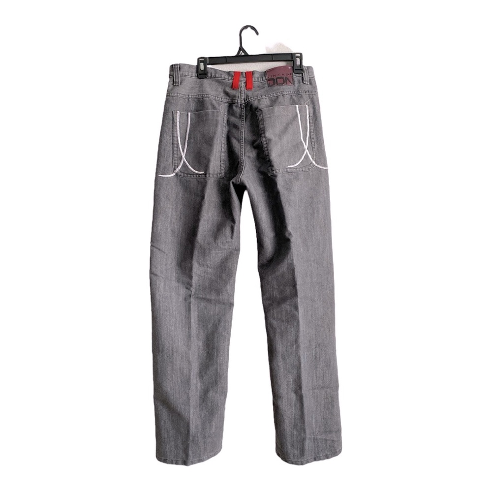 Vintage Don Gray Cotton Embroidered Back Pockets Men‎ Jeans Size 34